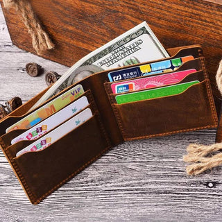 Leather Wallet,  Bifold Wallet, Handmade Wallet for Men American Leather Goods