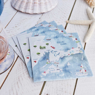 CAPE AND ISLANDS Paper Napkins, Pack of 20 rockflowerpaper