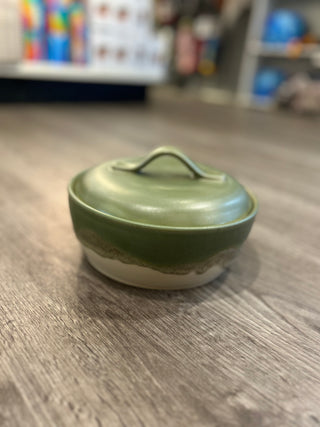 Green Bowl with Lid | Michele Miller Michele Miller Pottery