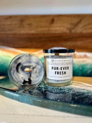 Fur-Ever Fresh Candle | Marbled Melts Co. & Piper and Dune Marbled Melts Co.