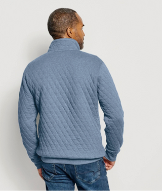 Men's Outdoor Quilted Snap Sweatshirt - Dusty Blue Orvis