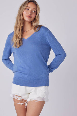 CLASSIC ESSENTIAL V-NECK PULLOVER: OATMEAL Bluivy