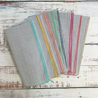 Color Block Everday Cloth Napkins, set of 8 - Blues and Neutrals Piper and Dune