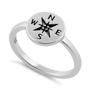 Sterling Silver Compass Ring - piper-and-dune - Jewelry