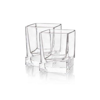 Carre Whiskey Old Fashioned Glasses - Shatter Resistant Glass Joy Jolt