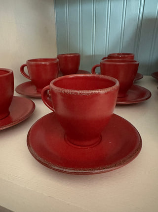 Vintage Pottery Espresso Set - 2 Colors Piper and Dune