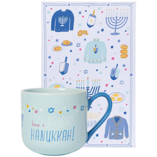 Bright Hanukkah Mug and Dishtowel Set of 2 Danica Jubilee