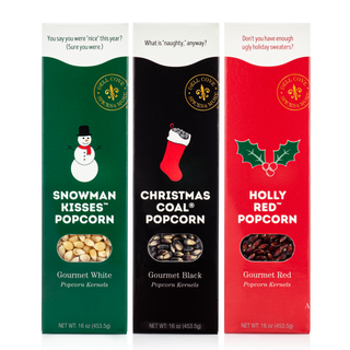 Christmas Popcorn Gift Set - Gourmet Deluxe Popcorn Box Dell Cove Spices & More Co.