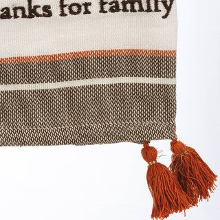 Give Thanks For Family Striped Kitchen Towel Primitives by Kathy