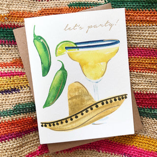 Let's Party Fiesta Greeting Card | Birthday Card Abigail Jayne Design