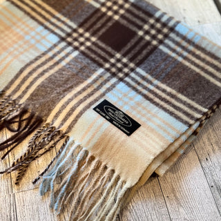 Unisex 100% Cashmere Scarves - Plaid Colors Seattle Silver