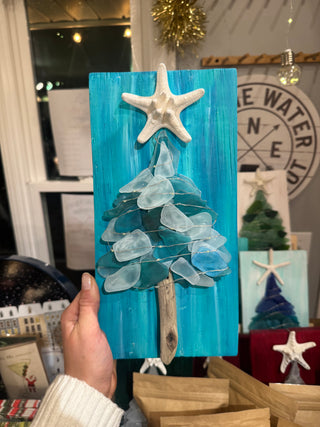 Lighted Sea Glass Trees - 2 sizes- Each One Is Uniquely Made! Gypsy Waves