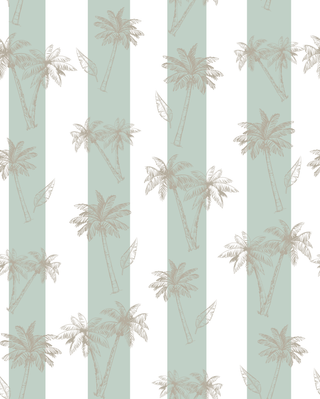 Mini Tote Palm Print tote Sea & Grass