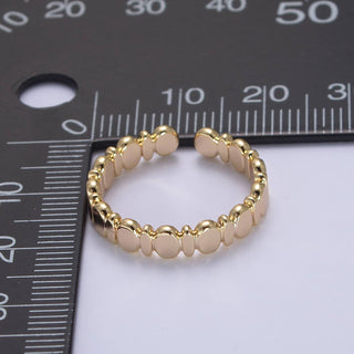 Plain Gold Double Geometric Minimalist Open Adjustable Ring Aim Eternal