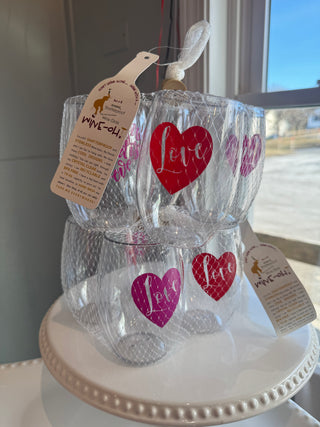 Valentine's Day Shatterproof Wine Glasses | 2 Options! Wine-Oh!