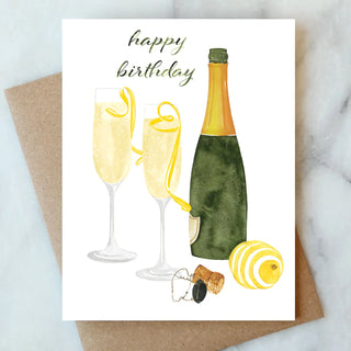 French 75 Champagne Birthday Greeting Card Abigail Jayne Design