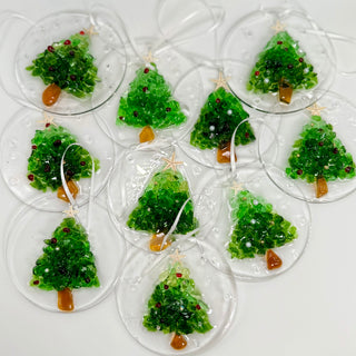 Artisan Made Resin and Sea Glass Christmas Tree Ornaments- 3 Styles! | Gypsy Waves Gypsy Waves