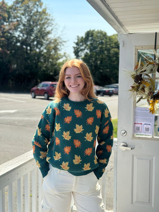 Maple Leaves Sweater - 2 Colors Rosa Clothing