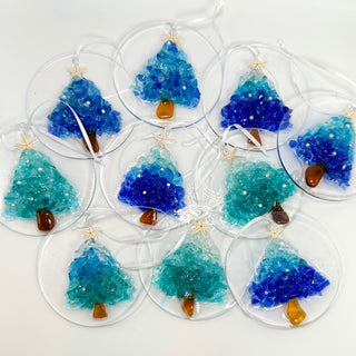 Artisan Made Resin and Sea Glass Christmas Tree Ornaments- 3 Styles! | Gypsy Waves Gypsy Waves