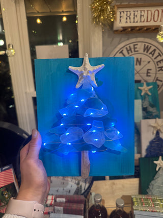 Lighted Sea Glass Trees - 2 sizes- Each One Is Uniquely Made! Gypsy Waves