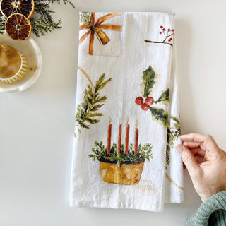 Yuletide tea towel emily lex studio