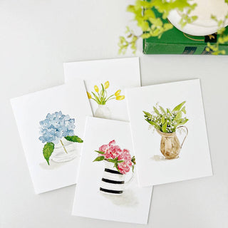 Flower notecards set emily lex studio