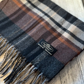 Unisex 100% Cashmere Scarves - Plaid Colors Seattle Silver