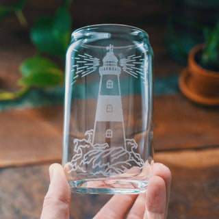 Lighthouse Drinking Glasses: Beer Can Benoit's Design Co.