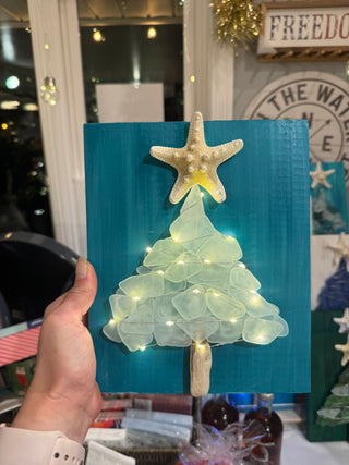 Lighted Sea Glass Trees - 2 sizes- Each One Is Uniquely Made! Gypsy Waves