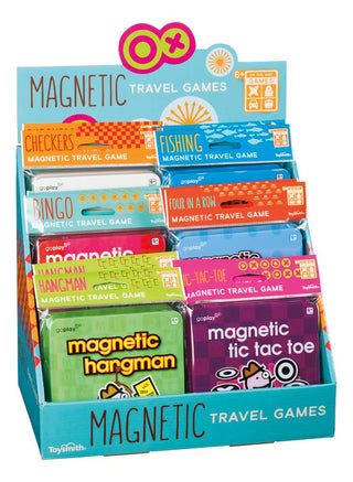 Magnetic Travel Games, Assortment of 6 Games, 24/Display Toysmith