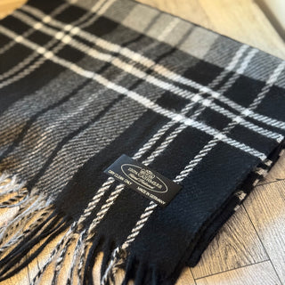 Unisex 100% Cashmere Scarves - Plaid Colors Seattle Silver