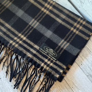 Unisex 100% Cashmere Scarves - Plaid Colors Seattle Silver