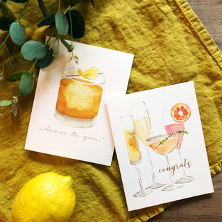 Whiskey Cheers Greeting Card | Birthday & Congrats Card Abigail Jayne Design