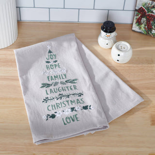 Family Laughter Christmas Kitchen Towel Primitives by Kathy