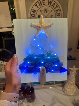 Lighted Sea Glass Trees - 2 sizes- Each One Is Uniquely Made! Gypsy Waves