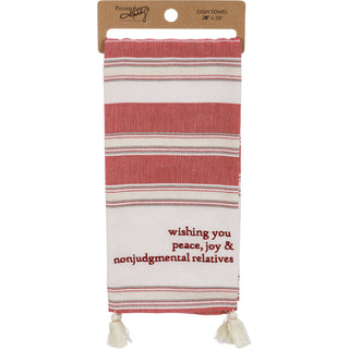 Wishing Nonjudgmental Relatives Kitchen Towel Primitives by Kathy