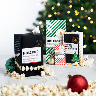 HoliPop Popcorn Garland Kit - DIY Christmas Ornament Craft Dell Cove Spices & More Co.