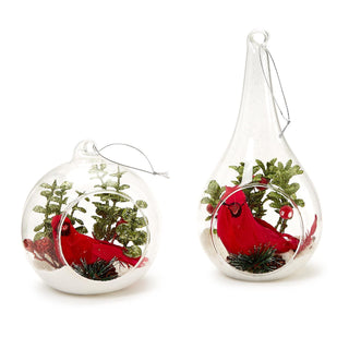 Cardinal Winter Scene Ornament Assorted Two's Company