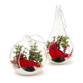 Cardinal Winter Scene Ornament Assorted Two's Company