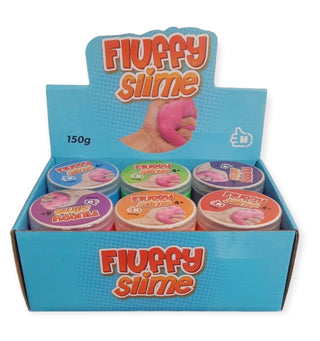 Fluffy Slime - 6 Bright Neon Colors - Display Handee Products