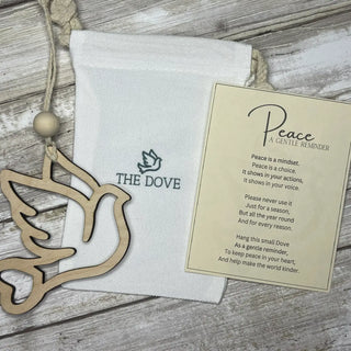 Dove 'Peace' | Ornaments with Card and Keepsake Bag Michigan Proud Gifts