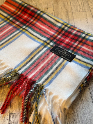 Unisex 100% Cashmere Scarves - Plaid Colors Seattle Silver