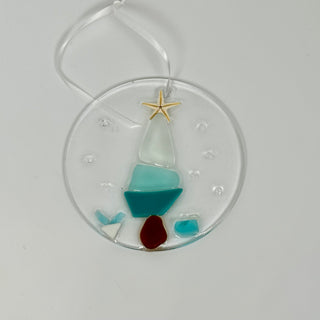 Artisan Made Resin and Sea Glass Christmas Tree Ornaments- 3 Styles! | Gypsy Waves Gypsy Waves