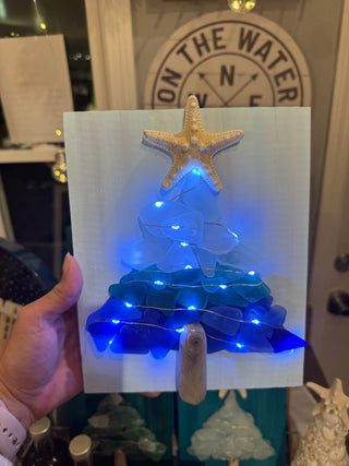 Lighted Sea Glass Trees - 2 sizes- Each One Is Uniquely Made! Gypsy Waves