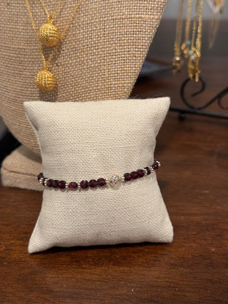 Garnet Stretch Bracelet - Jewelry by emmy starr Emmy Starr