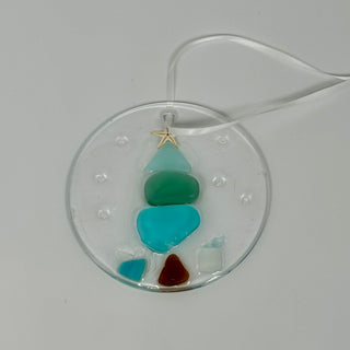 Artisan Made Resin and Sea Glass Christmas Tree Ornaments- 3 Styles! | Gypsy Waves Gypsy Waves