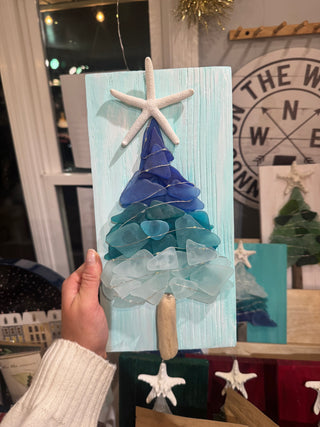 Lighted Sea Glass Trees - 2 sizes- Each One Is Uniquely Made! Gypsy Waves