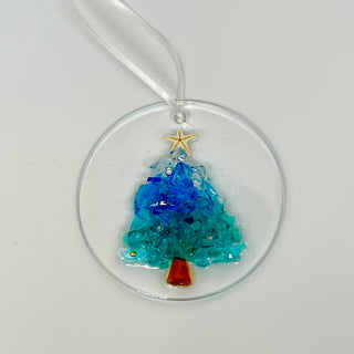 Artisan Made Resin and Sea Glass Christmas Tree Ornaments- 3 Styles! | Gypsy Waves Gypsy Waves