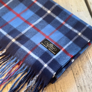 Unisex 100% Cashmere Scarves - Plaid Colors Seattle Silver