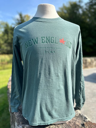 New England Unisex Maple Leaf Long Sleeve T-Shirts | Piper and Dune Exclusive Piper and Dune